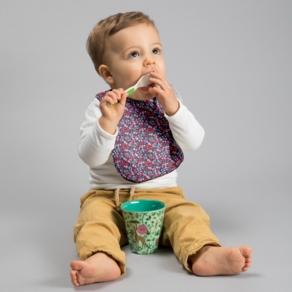 Bavoir Bébé romance fleurie