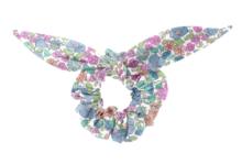 Chouchou nœud  pastel fleuri
