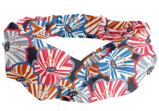 Bandeau croisé anémones rayées