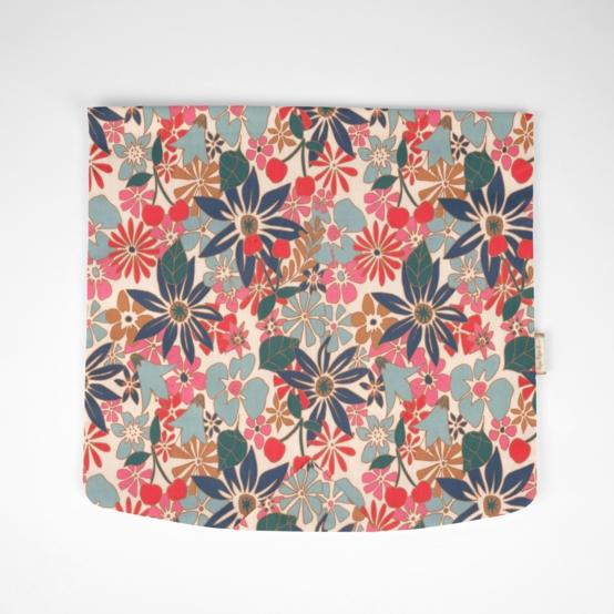 Rabat besace carré grand cerise en fleur