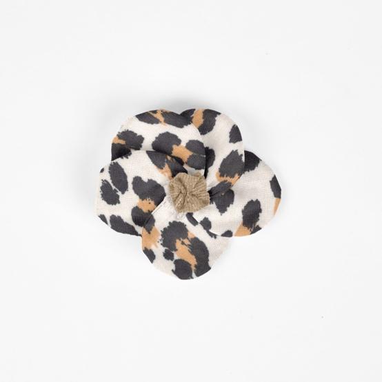 Petite Barrette Pétales de Fleur leopard