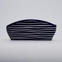 Trousse scolaire rayé ivoire marine