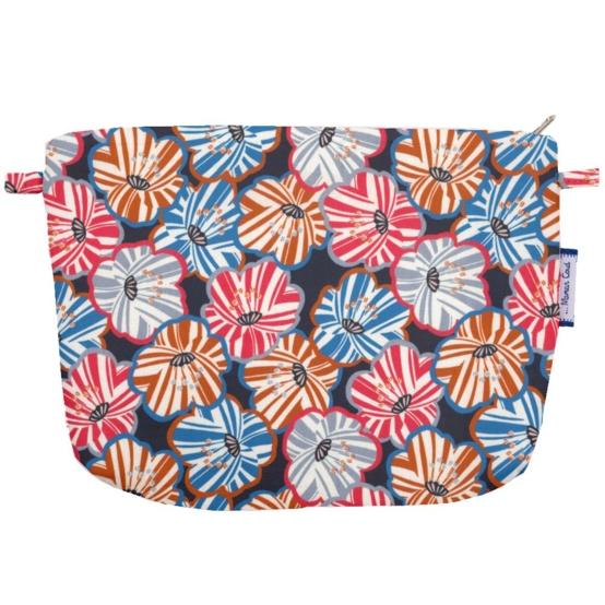 Pochette tissu anémones rayées