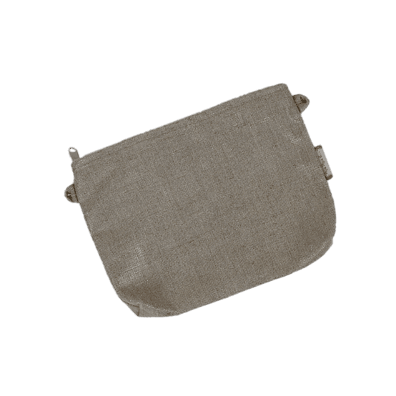 Mini pochette tissu lin doré