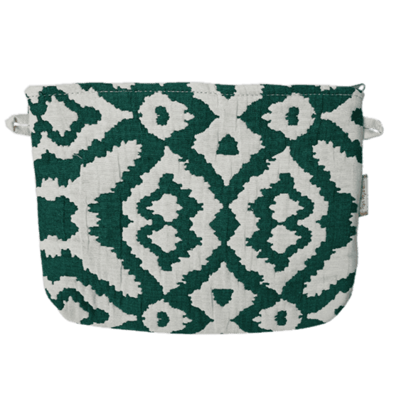 Pochette tissu jacquard vert