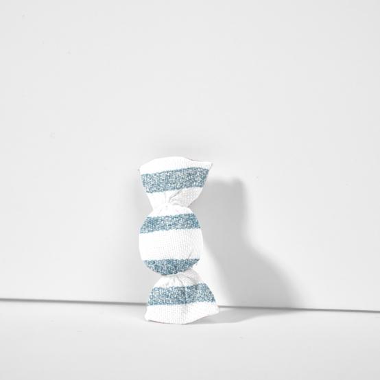 Petite barrette mini bonbon rayé bleu blanc