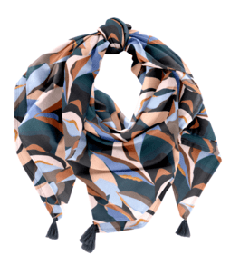 Foulard pompon vague d'automne