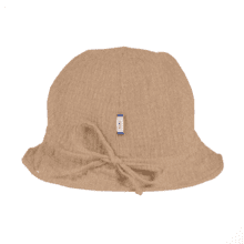 Chapeau soleil charlotte gaze pailletée camel