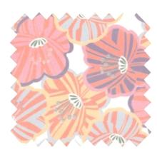 Tissu coton au mètre ex2540 anemones rayées pastel