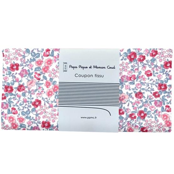 Coupon tissu 50 cm rose grenadine