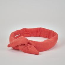 Bandeau vintage gaze lurex corail