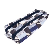 Trousse double compartiment baleino bleu