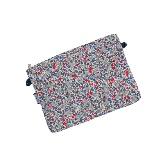 Mini pochette tissu serenade rouge gris
