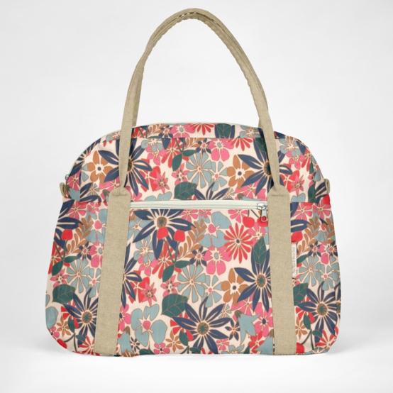 Sac bowling cerise en fleur