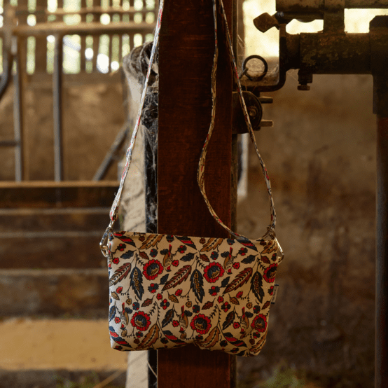 Pochette tissu plumes d'été