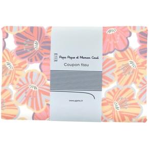 Coupon tissu 1 m ex2540 anemones rayées pastel