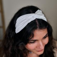 Bandeau Jersey Croisé Enfant blanc