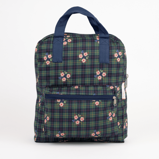 Petit sac à dos Gaby tartan fleuri