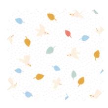 Tissu coton au mètre ex2477 hirondelles d'automne