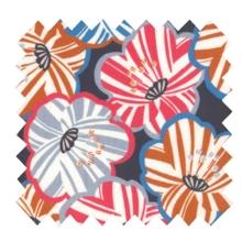 Tissu voile anémones rayées