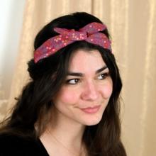 Bandeau vintage badiane framboise