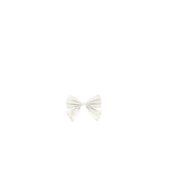 Barrette noeud papillon  blanc pailleté
