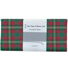 Coupon tissu 50 cm ex2316 tartan or vert