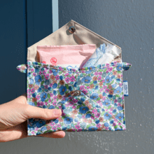 Pochette enveloppe moyenne pastel fleuri