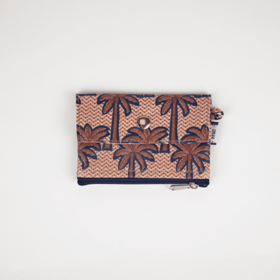 Mini pochette porte-monnaie palmeraie
