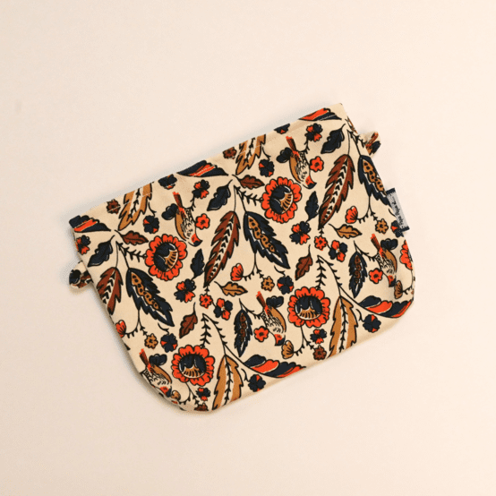 Mini pochette tissu plumes d'été