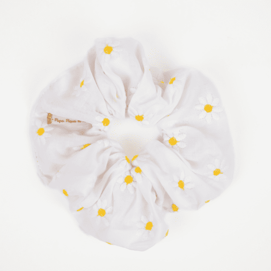 Chouchou paquerettes blanches
