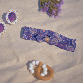 Bandeau jersey bébé noeud lavandula