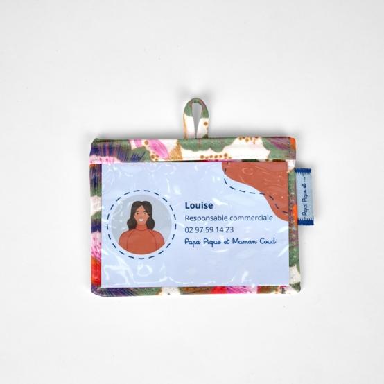 Porte badge fleur de thé