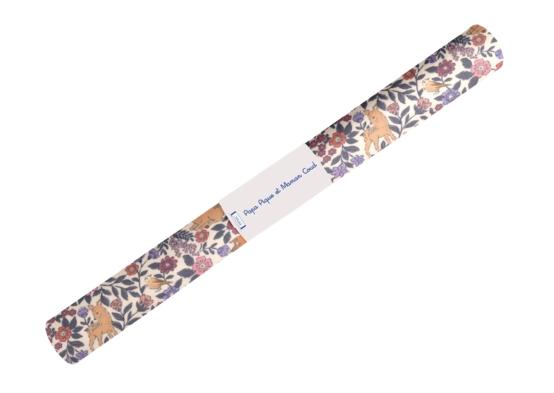 Coupon tissu enduit de 35cm  comptine enchantée rose