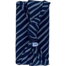 Furoshiki petit 35 x 35 cm rayé argent marine