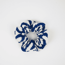 Chouchou jacquard bleu