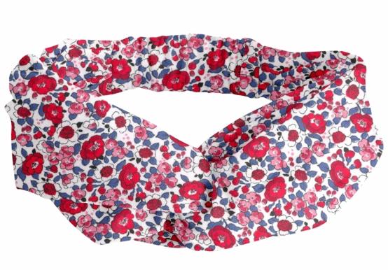 Bandeau croisé rouge corolle