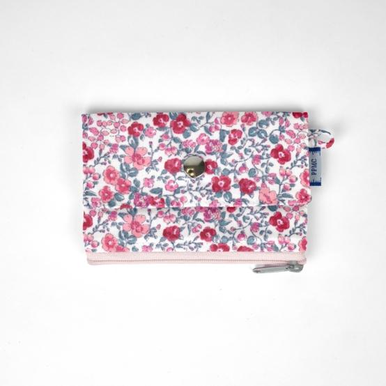 Mini pochette porte-monnaie rose grenadine