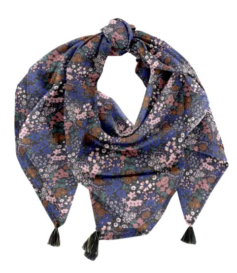 Foulard pompon monet lilas