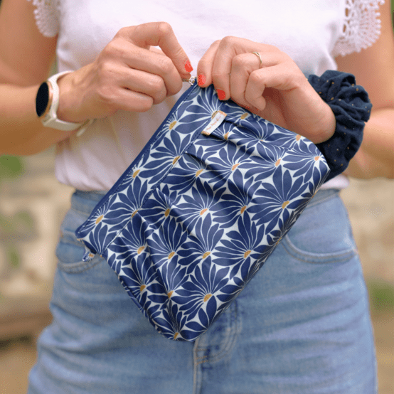 Pochette plissée soleil levant
