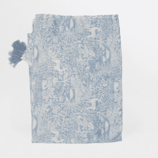 Foulard pompon toile de biche