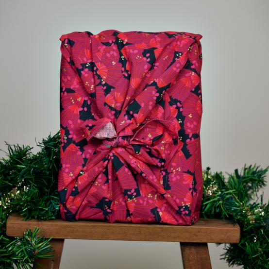 Furoshiki grand 73 x 73 cm féérie fuchsia