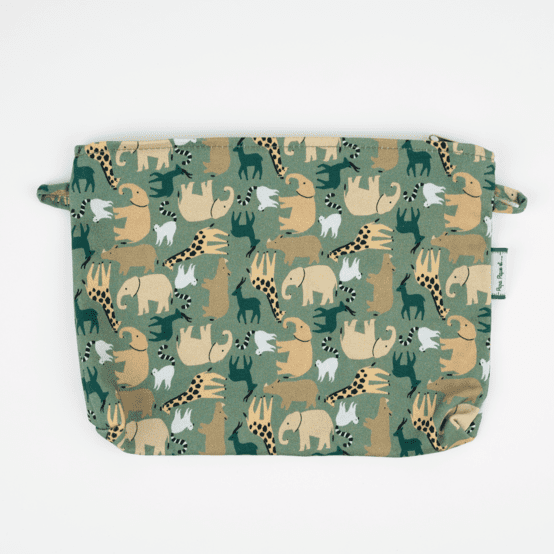 Pochette tissu safari kaki