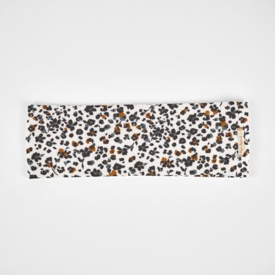 Bandeau jersey graou fleuri ivoire