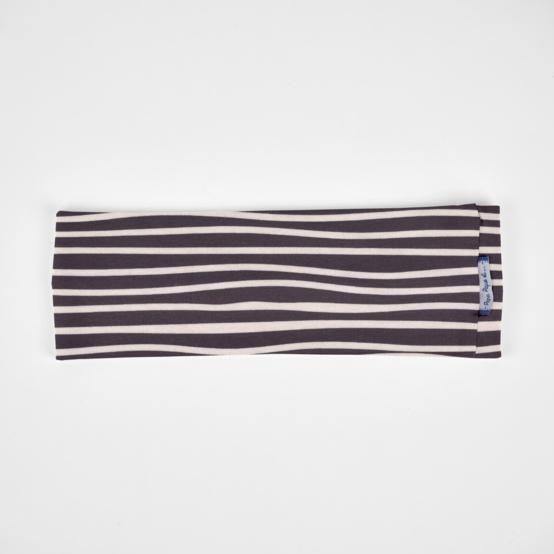 Bandeau jersey rayé ivoire marine
