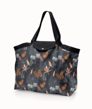 Grand sac cabas en tissu paradis sauvage