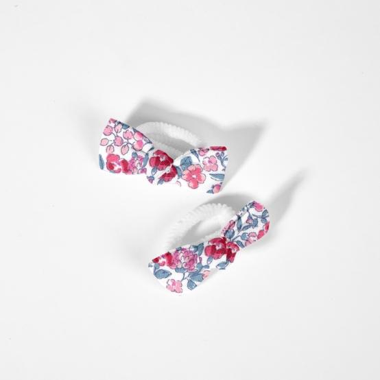 Elastiques Mousse Petit Noeud rose grenadine