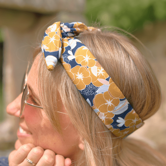 Bandeau vintage coton d'or