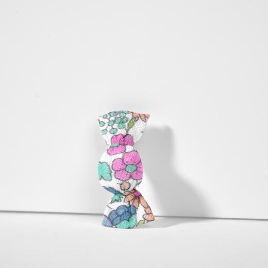 Petite barrette mini bonbon pastel fleuri