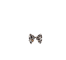 Barrette noeud papillon leopard